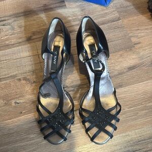 DKNY black heels with sparkle size 7.5